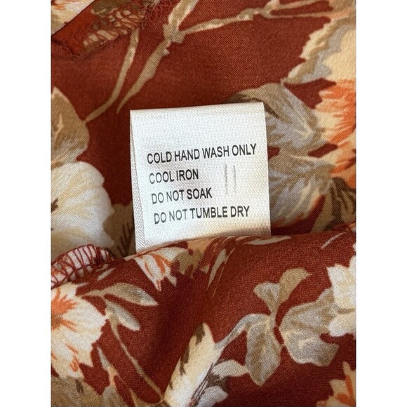 THAT'S SO FETCH Rhea Slip Dress Women 2 Orange Floral Bodycon Spaghetti Straps - Picture 10 of 13